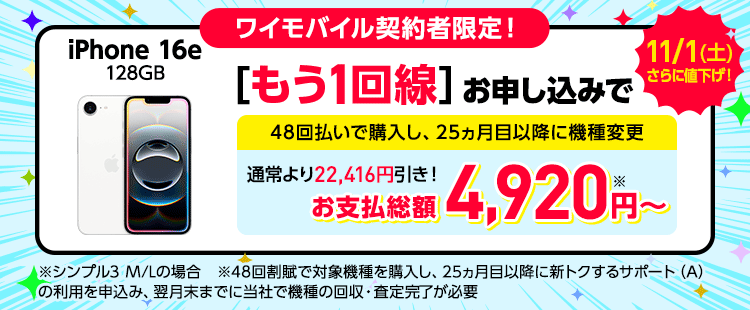 契約者限定！追加お申し込みがおトク！