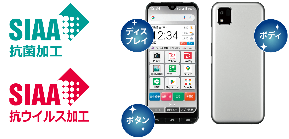 SIAA抗菌加工 SIAA抗ウイルス加工