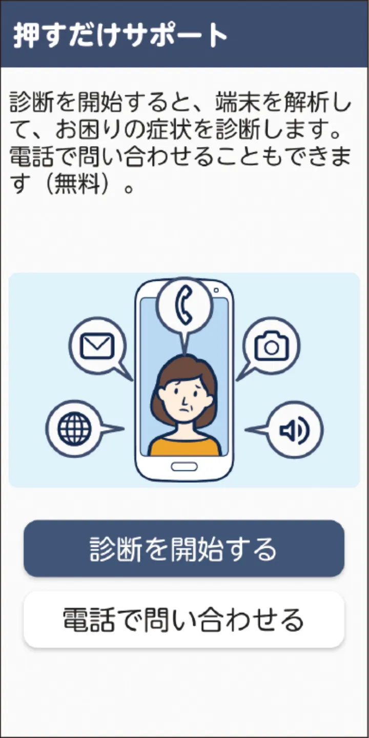 迷惑電話を受信すると画面に『危険な電話の可能性が高いです』と赤い警告が表示され、利用者へ注意を促すスマホ画面の例