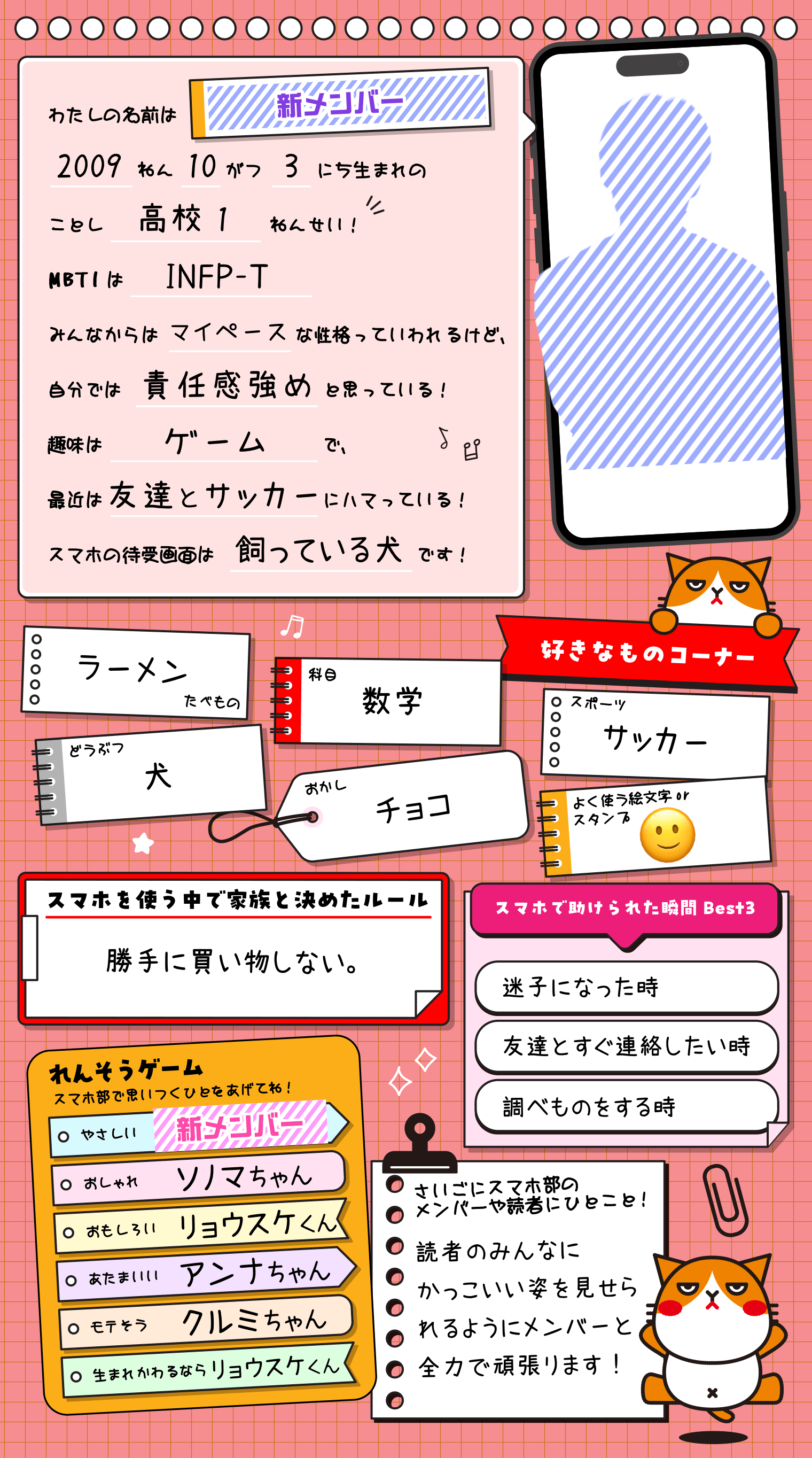 新メンバーのプロフィール
