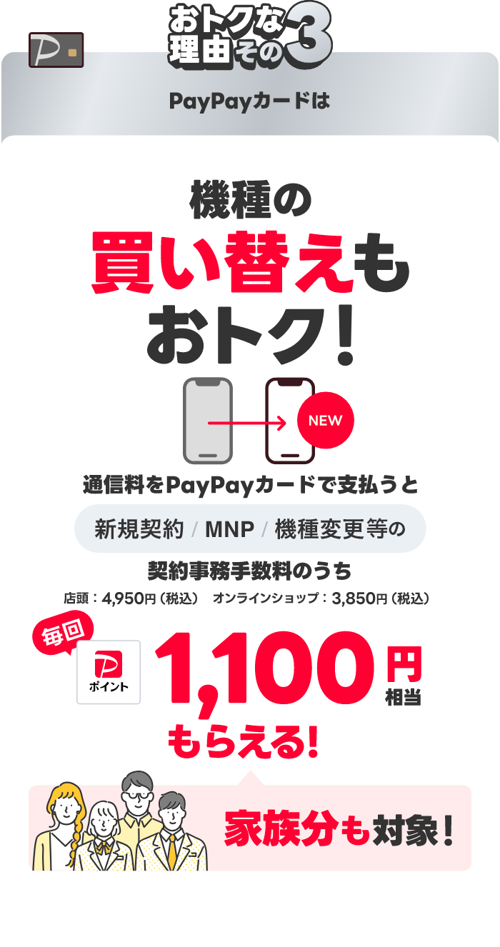 PayPayカードは機種の買い替えもおトク！